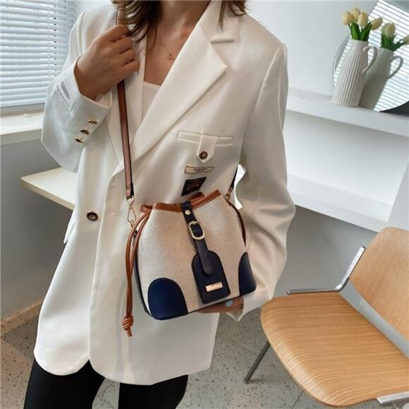 Straw Braided Adjustable Strap Crossbody Bag - Picture 9 of 14